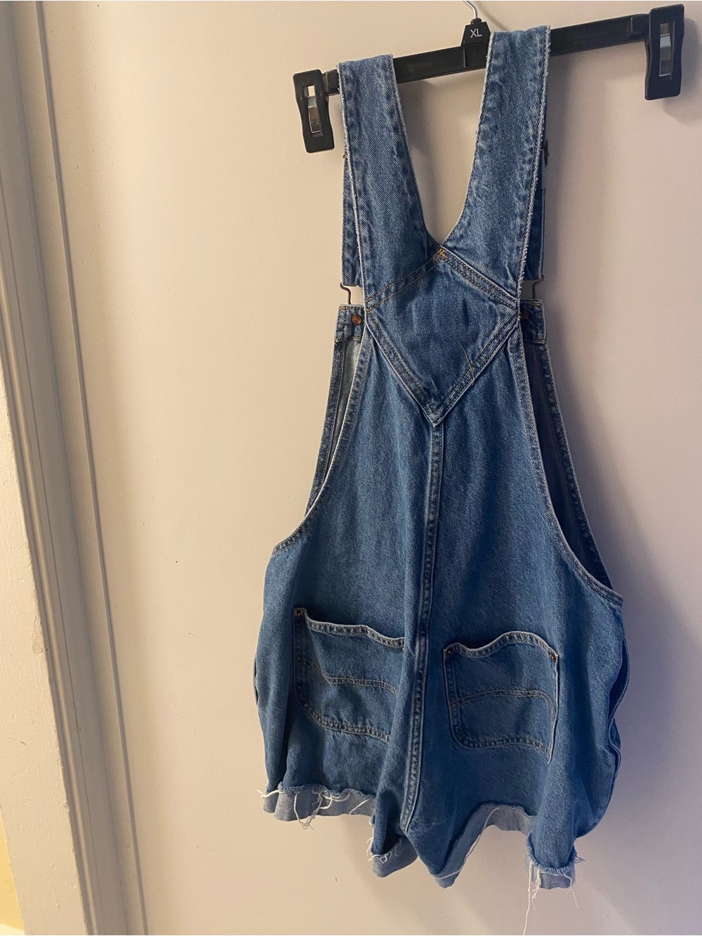 Old Navy Denim Blue Women's Short Overalls - Picture 7 of 7